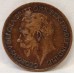GREAT BRITAIN UK 1915 . HALF 1/2 PENNY . ERROR . CLIPPED PLANCHET